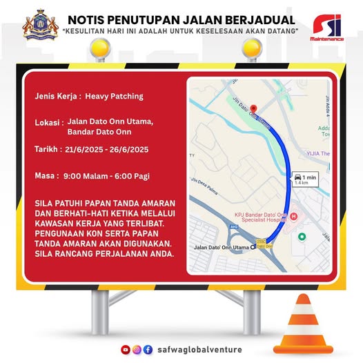 Notis Penutupan Jalan