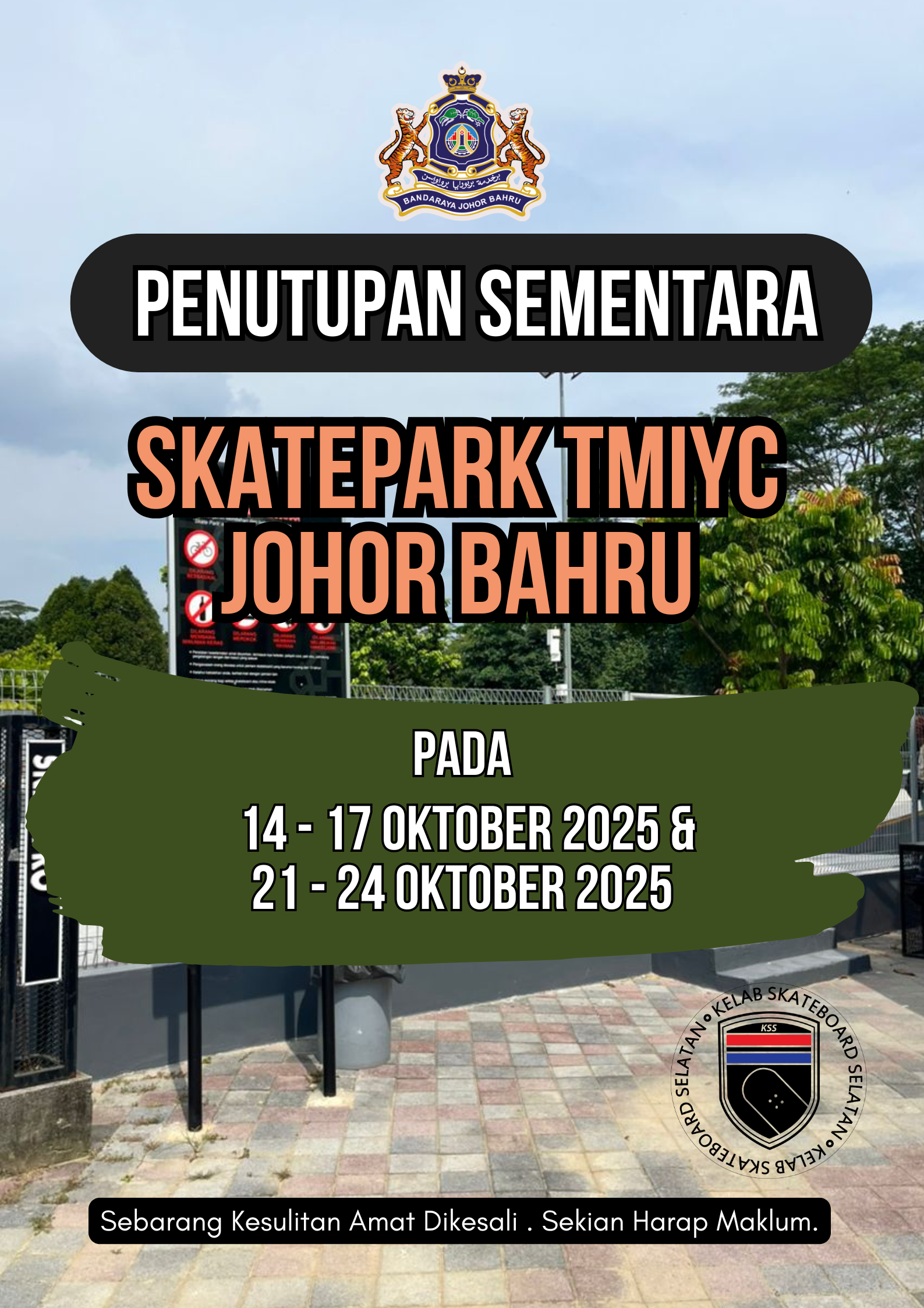 Penutupan Sementara TMIYC