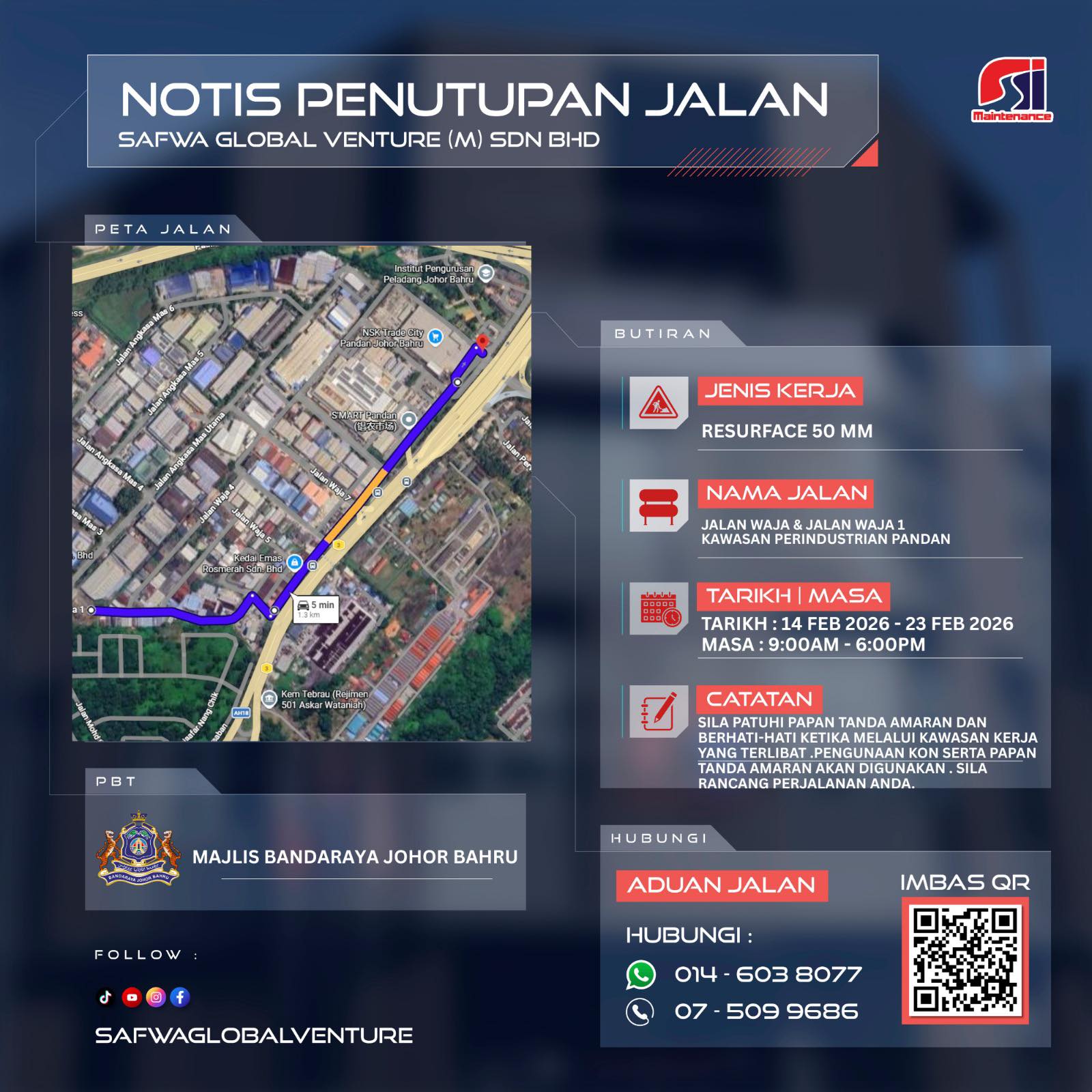 Notis Penutupan Jalan